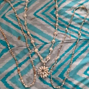 Seashell necklaces